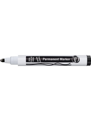 Bion Permanent Marker Koli Kalemi Kesik Uç Siyah 9177 (12 Li Paket)