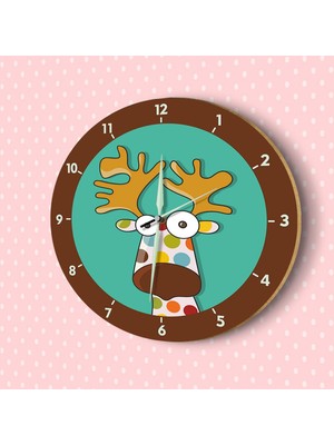 Dekor Loft Fosforlu Çocuk Odası Duvar Saati YFS-1410