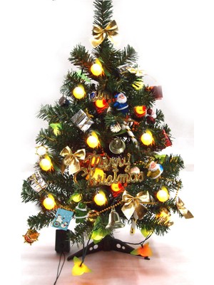 Mini Yılbaşı Ağacı Işıklı 60 CM Mini Noel Süslemesi