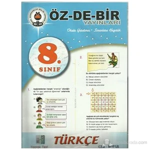 Özde Bir Yayınları  8.Sınıf Türkçe Çek Kopar Yaprak Test