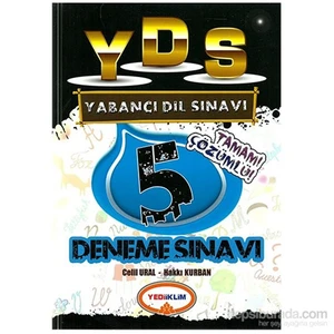 Yediiklim Yayınları YDS Tamamı Çözümlü 5 Deneme Sınavı