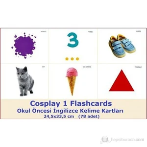 Nüans Publishing Cosplay 1 Flashcards - Okul Öncesi İngilizce Kelime Kartları (78 ad