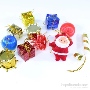Yılbaşı Ağaç Süsü 12 Parça Karışık