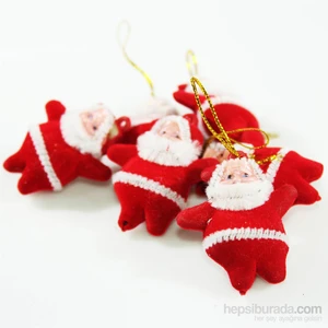 Yılbaşı Ağaç Süsü Noel Baba 6 Parça