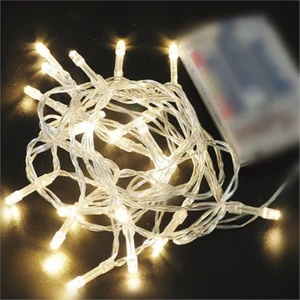 Beyaz Kablolu 3 Metre Gün Işığı Sarı Renk Pilli Led Işık