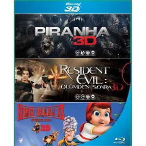 3D Blu-Ray Box Set (Piranha 3D - Resident Evil: Ölümden Sonra 3D - Kırmızı Başlıklı Kız 3D)