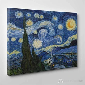 - Van Gogh - Starry Night Canvas Tablo - 75X50cm