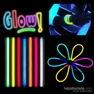 Glow Stick Fosforlu Kırılan Çubuk (100 Adet)