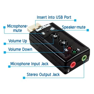 7.1K Usb Ses Kartı 7+1 Ses Kontrollü