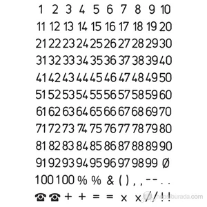 Poşet Etiket 1-100 Sayı 5 mm