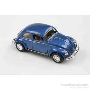 1967 Volkswagen Classical Beetle 1/32 Çek Bırak Die Cast Model Araç Mavi