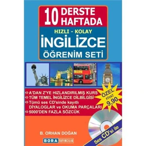 10 Derste / 10 Haftada Hızlı Kolay İngilizce Öğrenim Seti - B. Orhan Doğan