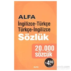 Alfa Yayınları İngilizce Türkçe - Türkçe İngilizce Sözlük