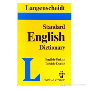 Langenscheid Standard English Dictionary English-Turkish Turkish-English-Resuhi Akdikmen