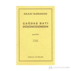 Çağdaş Batı Düşüncesinden Çeviriler-Sezai Karakoç