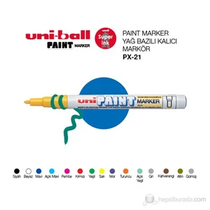 Uni Paint Marker Yağ Bazlı Kalıcı Markör 1'li (PX-21) Beyaz