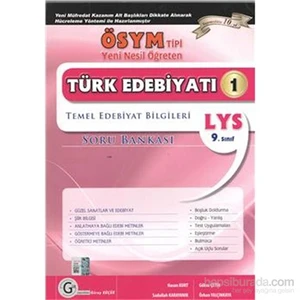 Gür Yayınları LYS  ÖSYM  Tipi 9.Sınıf Türk Edebiyatı 1 Temel Edebiyat Bilgileri Soru Bankası-