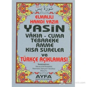 Yasin Vakıa - Cuma Tebareke Amme ve Kısa Sureler ve Türkçe Açıklaması (Çanta Boy - 5 Renk - Kod-009)