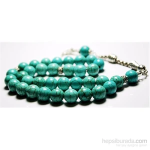 10 mm Küre Kesim Turkuaz Taşı Tesbih