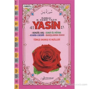 41 Yasin Türkçe Okunuş Ve Mealleri - Orta Boy (Pembe Güllü - Kod Fo33)