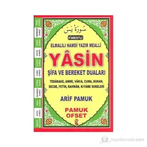 Fihristli Elmalılı Hamdi Yazır Mealli Yasin Şifa Ve Bereket Duaları (Yas-106)