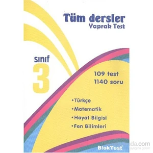 Bloktest Yayınları 3. Sınıf Tüm Dersler Yaprak Test