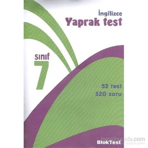 Bloktest Yayınları 7. Sınıf İngilizce Yaprak Test