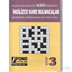 Fono Yayınları İngilizce Kare Bulmacalar 3