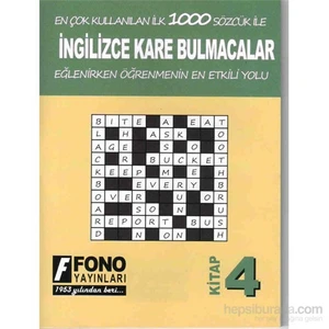 Fono Yayınları İngilizce Kare Bulmacalar 4