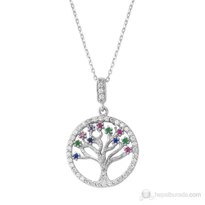 Silver & Silver Hayat Ağacı Kolye