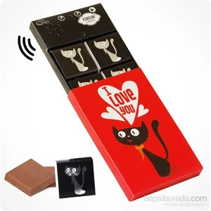 I Love You Temalı Konuşan Çikolata