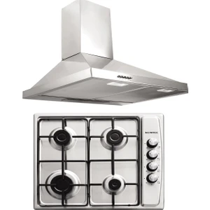 La Bretagne İkili Ankastre Set İnox (KO-410BF Ocak+DP6-X Davlumbaz)