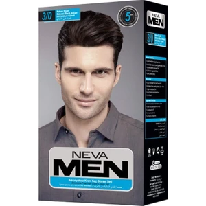 Men Amonyaksız Krem Saç Boyası Seti 3/0 Kahve Siyah