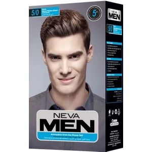 Men Amonyaksız Krem Saç Boyası Seti 5/0 Kahve