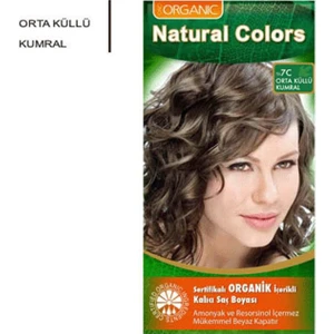 Organıc Natural Colors Saç Boyası 7C Orta Küllü Kumral