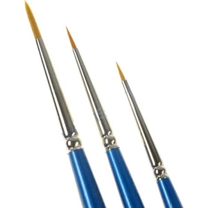 111 Düz Fırça Mavi Saplı Akrilik-Yağlı Boya No:0000 (1 ADET)