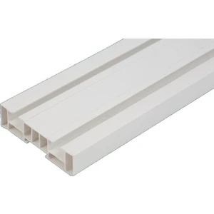 PVC Düz Perde 2 Raylı Korniş 2 Mt