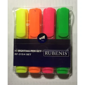 Rubenıs Fosforlu Kalem 4'Lü Set