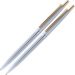 711W Balıksırtı Gold Krom Tükenmez Versatil Set