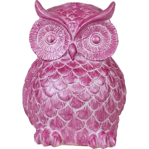 Modern Dizayn Baykuş Biblo Pembe