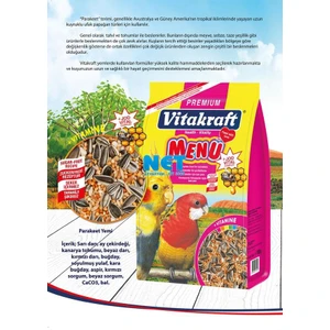 Menü  Paraket  Yemi 1000 Gr