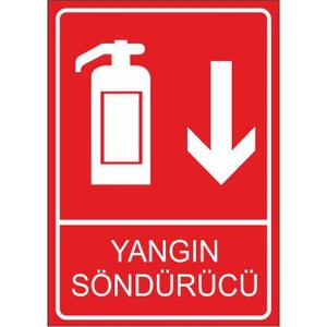 Este Uyarı Levhaları Yangın Södürücü 25 X 35 Cm Uyarı Levhası