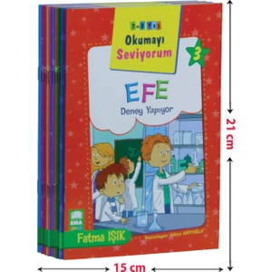 Okumayı Seviyorum Seti 1 ve 2 Sınıflar İçin Düz Yazılı (10 Kitap-Küçük Boy) - Fatma Işık