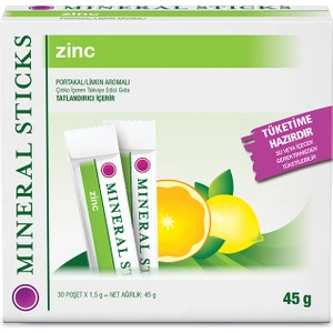 Mineral Sticks Çinko İçeren Takviye Edici Gıda Ürünü (30 Poşet)