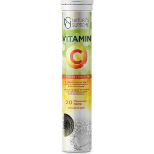 Nature's Supreme Vitamin C + Zinc 20 Efervesan Tablet Portakal