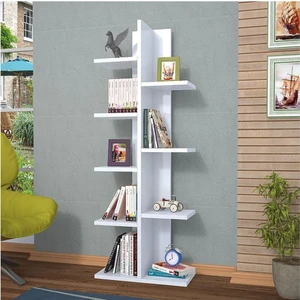 Boo Poli Zigzag Kitaplık Beyaz