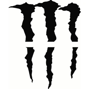 Far İçin Monster Pençe - Oto Sticker - 30x26 cm Siyah