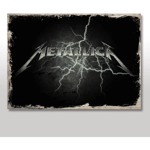 Ahşap Tablo Metallica Logo
