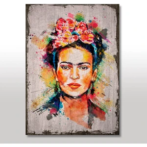 Ahşap Tablo Frida Kahlo