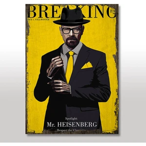 Ahşap Tablo Eski Mr Heisenberg Hreaking Bad Afişi